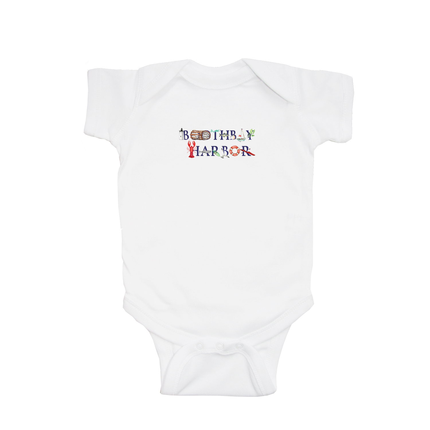 boothbay harbor baby snap up short sleeve