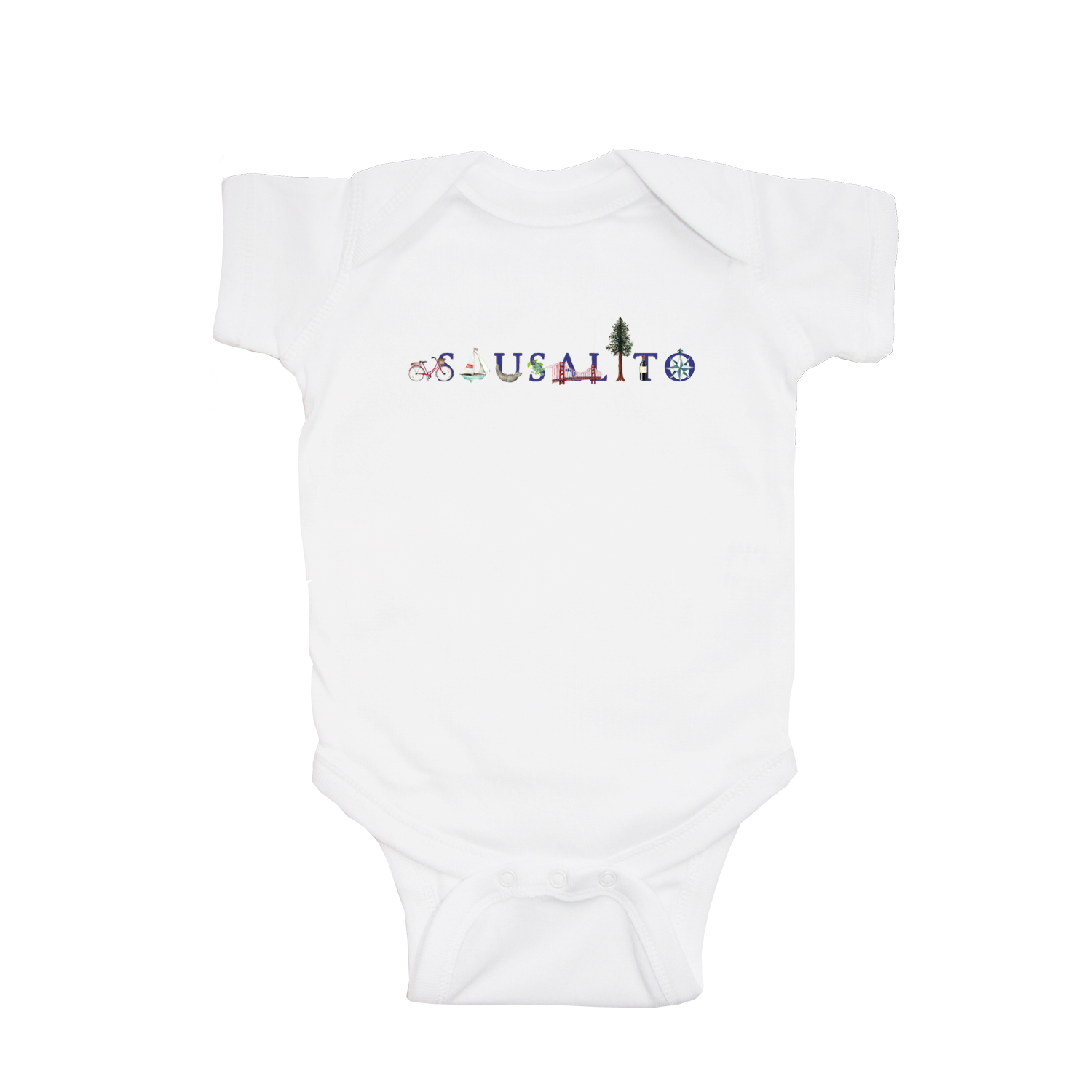 sausalito baby snap up short sleeve