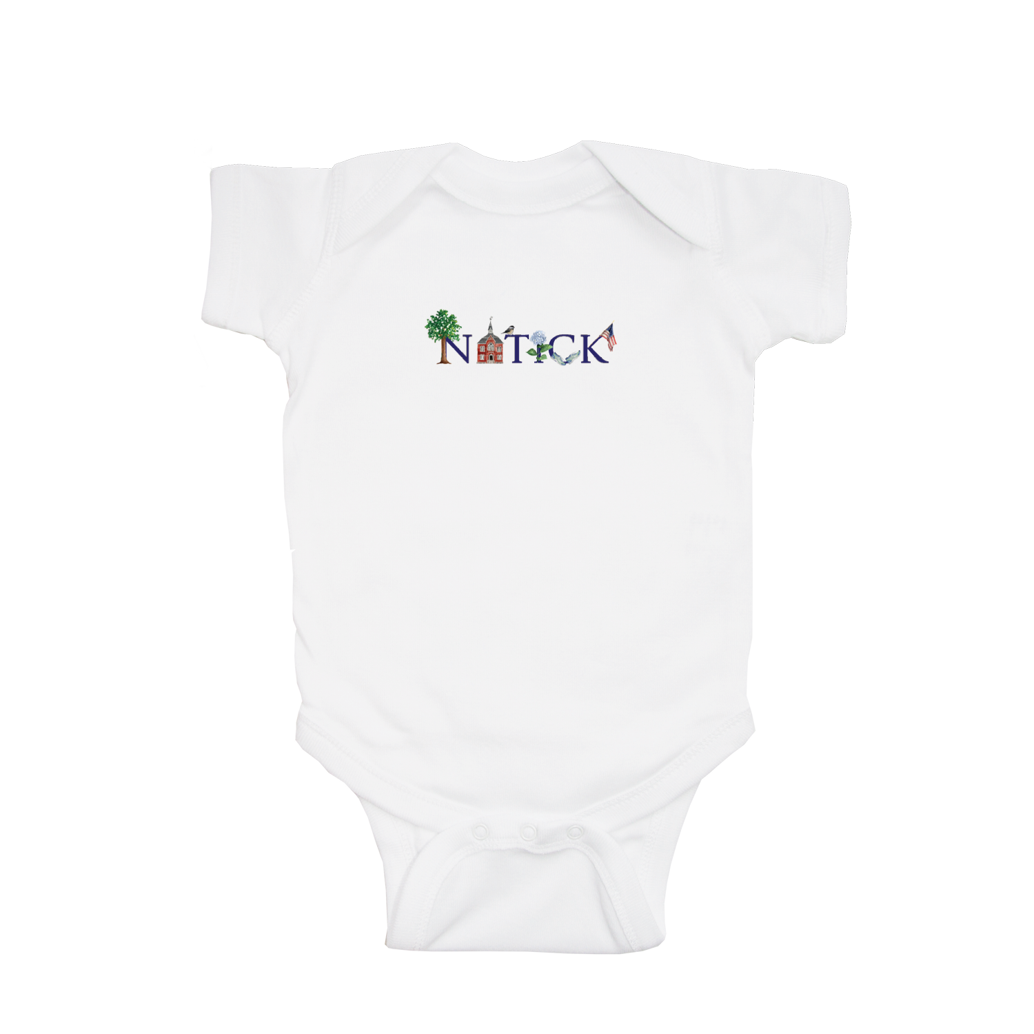 natick baby snap up short sleeve