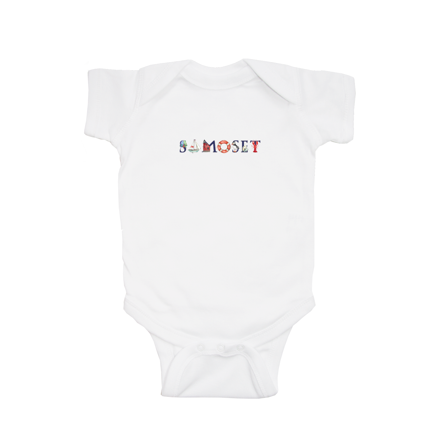 samoset baby snap up short sleeve