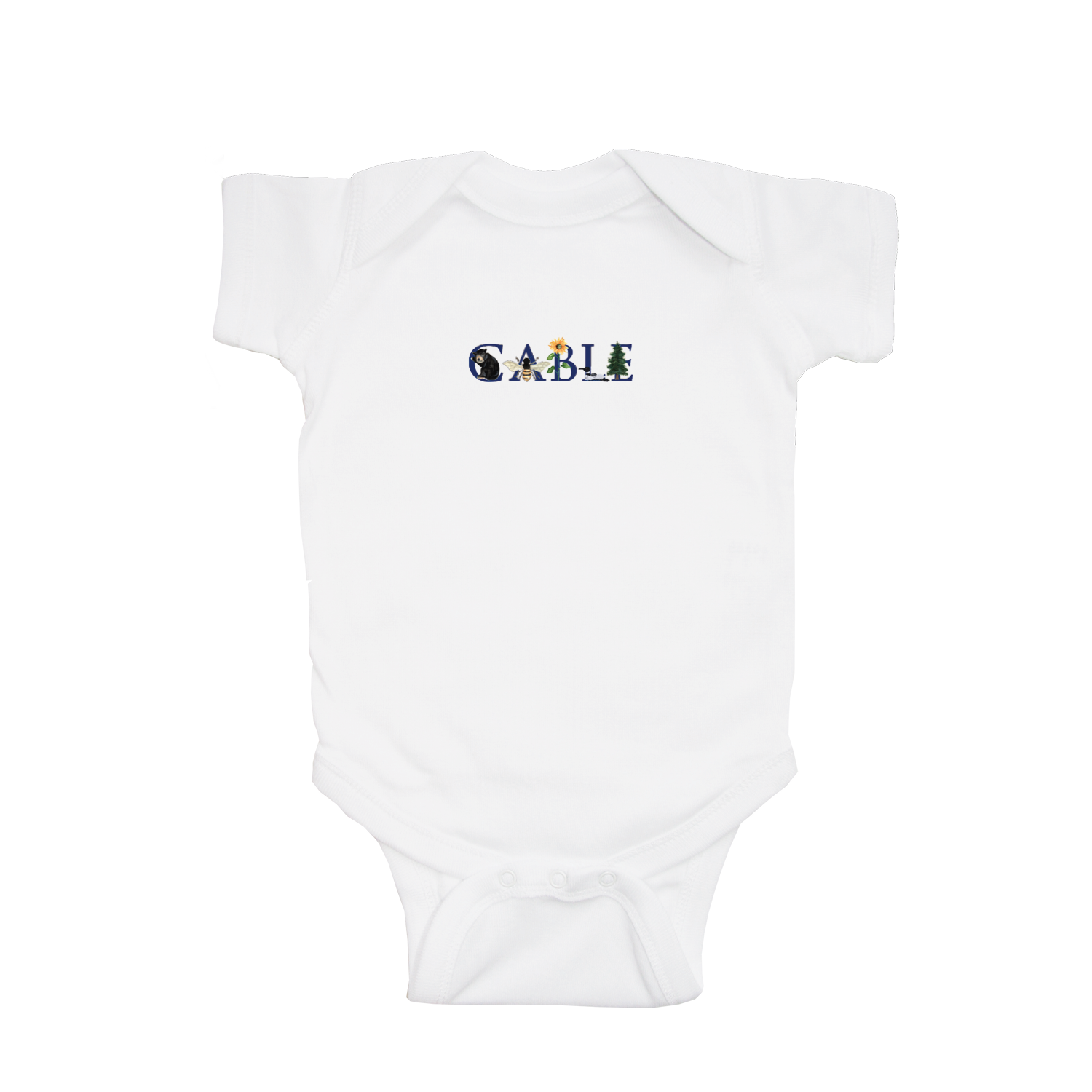 cable, wi baby snap up short sleeve