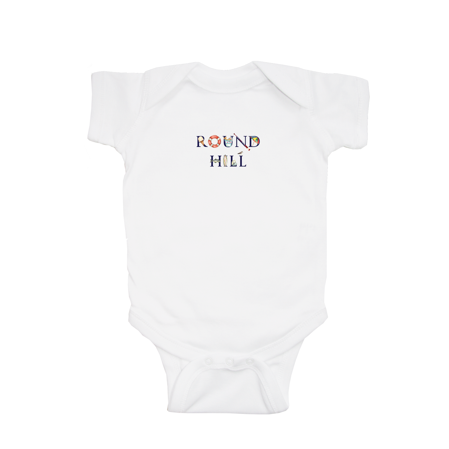 round hill beach baby snap up short sleeve