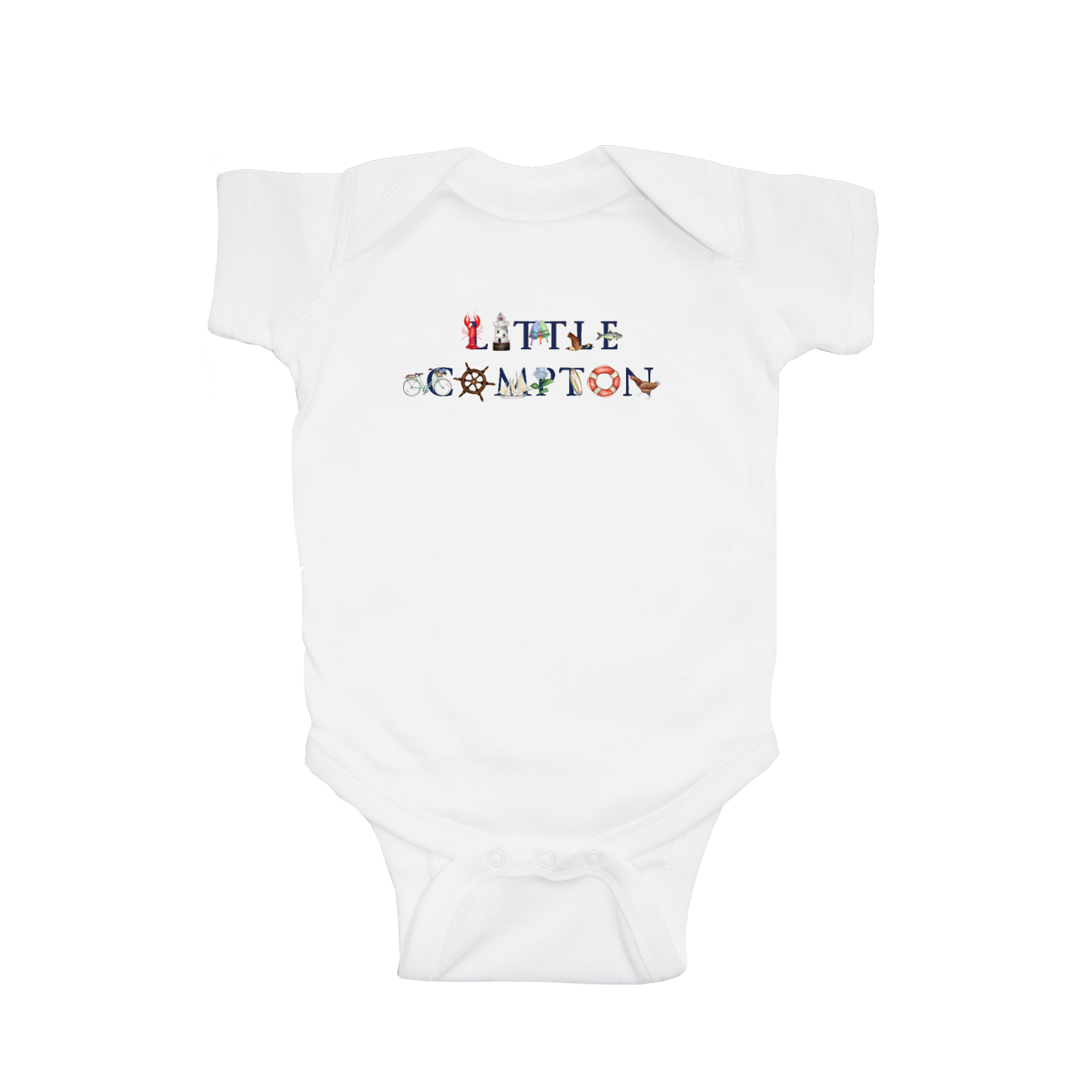 little compton baby snap up short sleeve