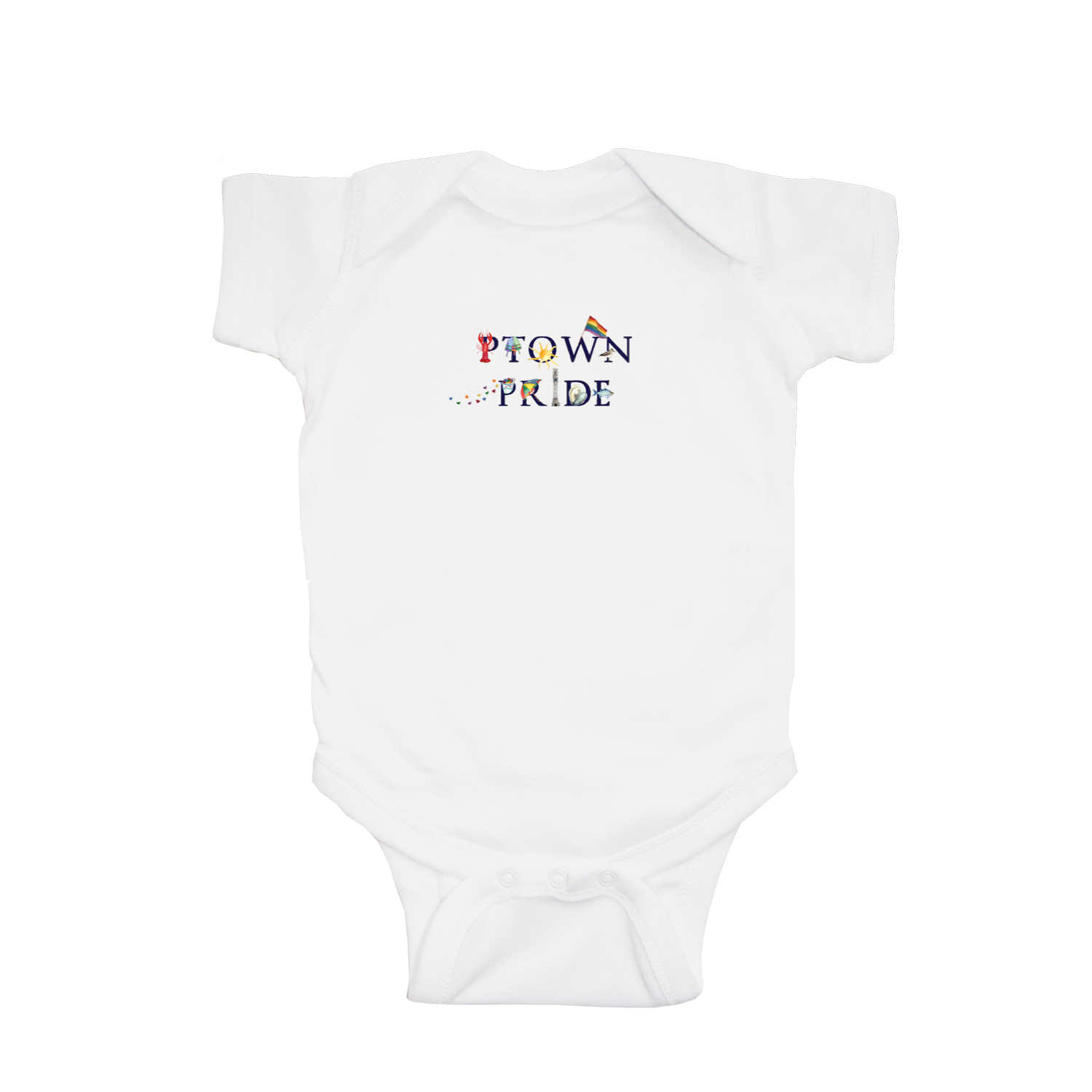 ptown pride baby snap up short sleeve