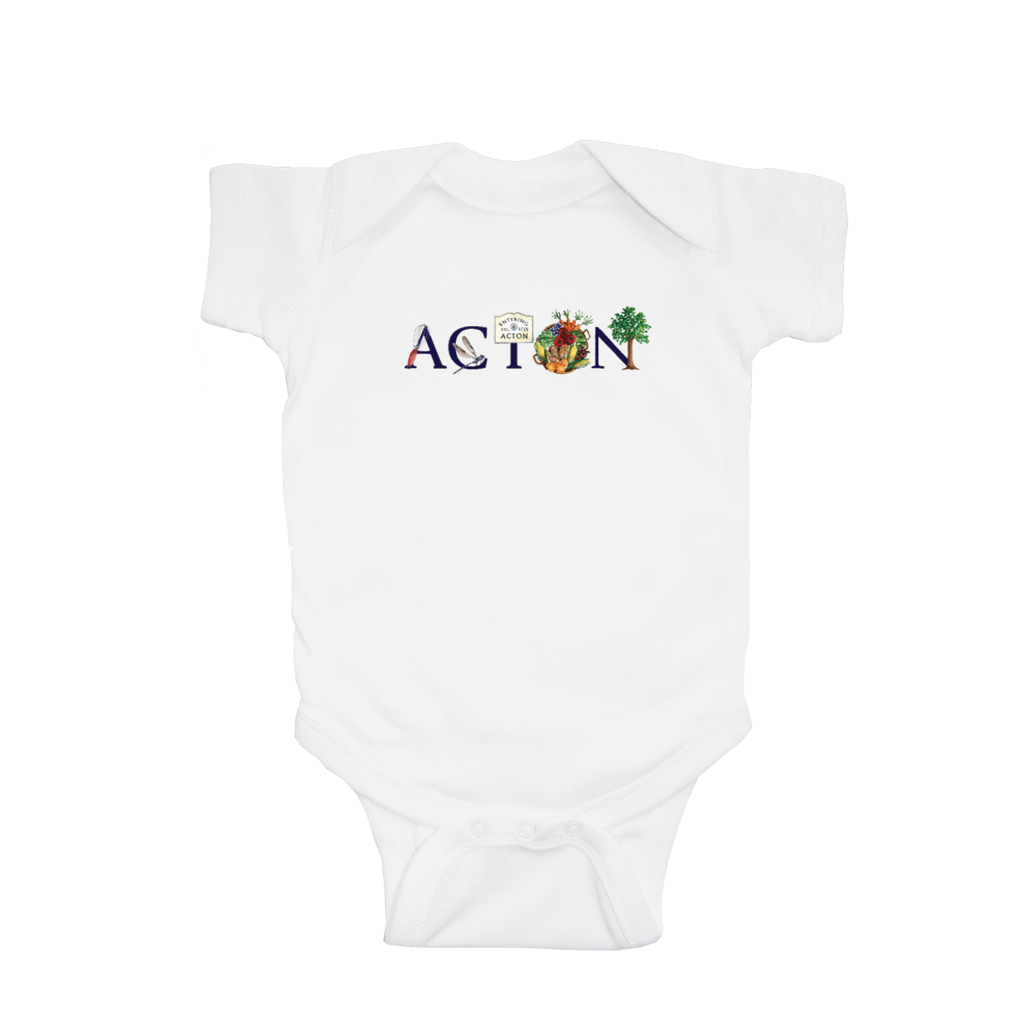 acton baby snap up short sleeve