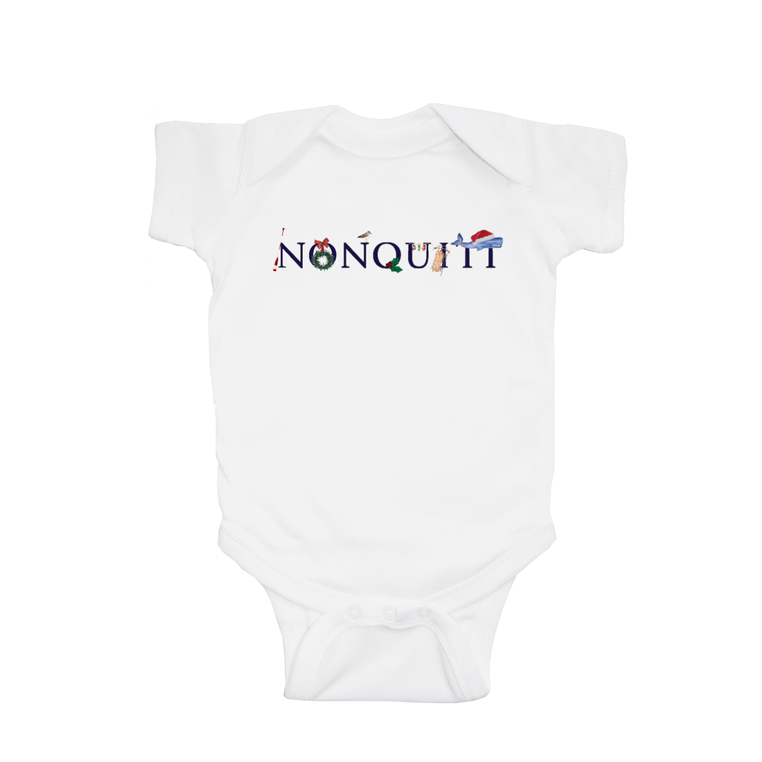 nonquitt holiday baby snap up short sleeve