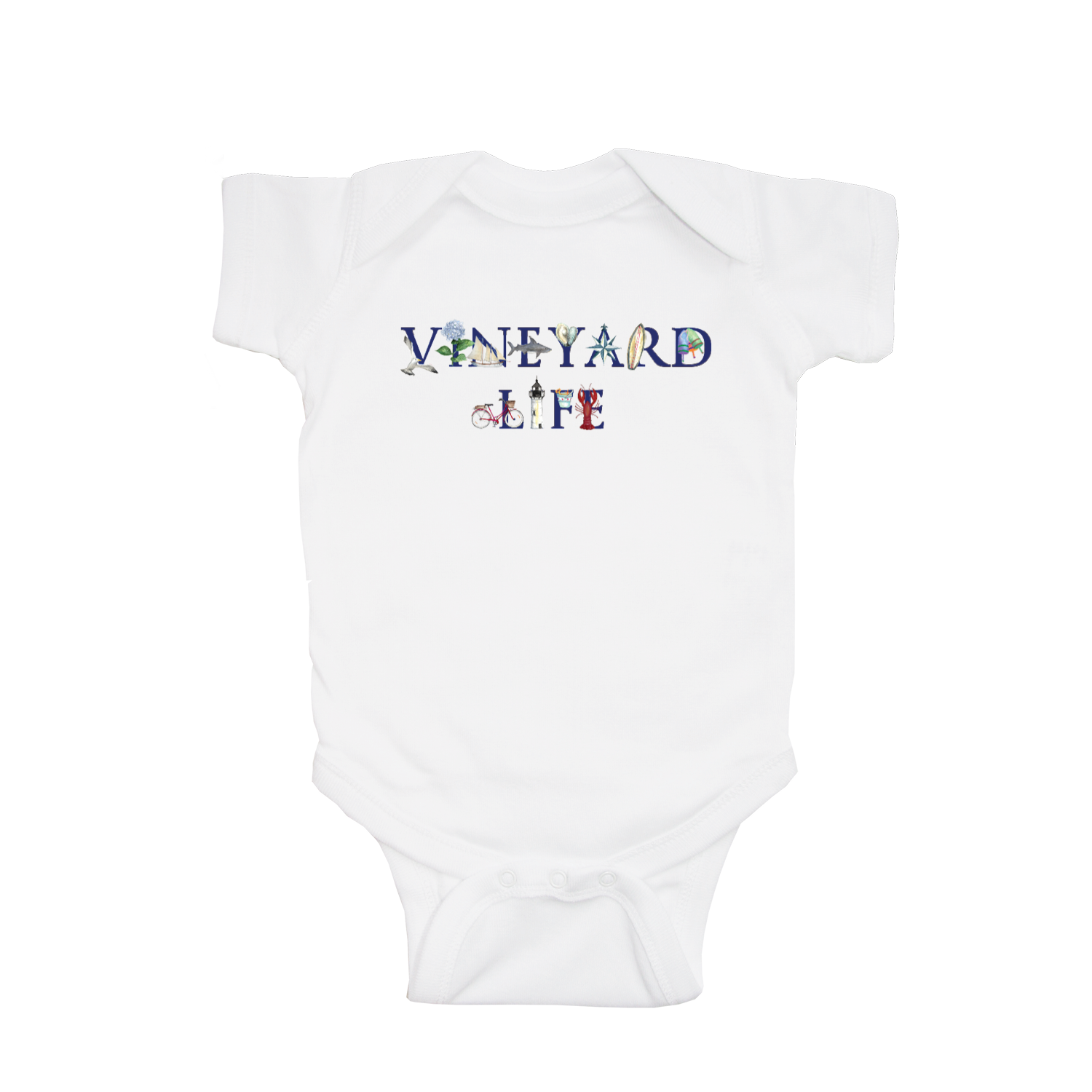 vineyard life baby snap up short sleeve