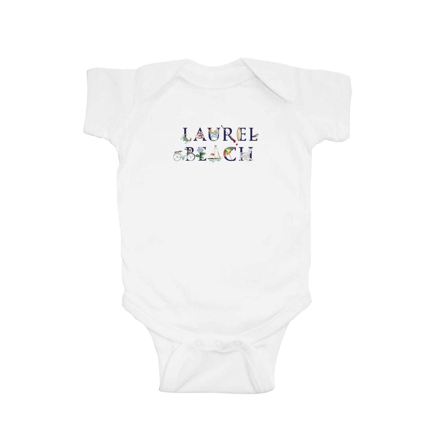 laurel beach baby snap up short sleeve