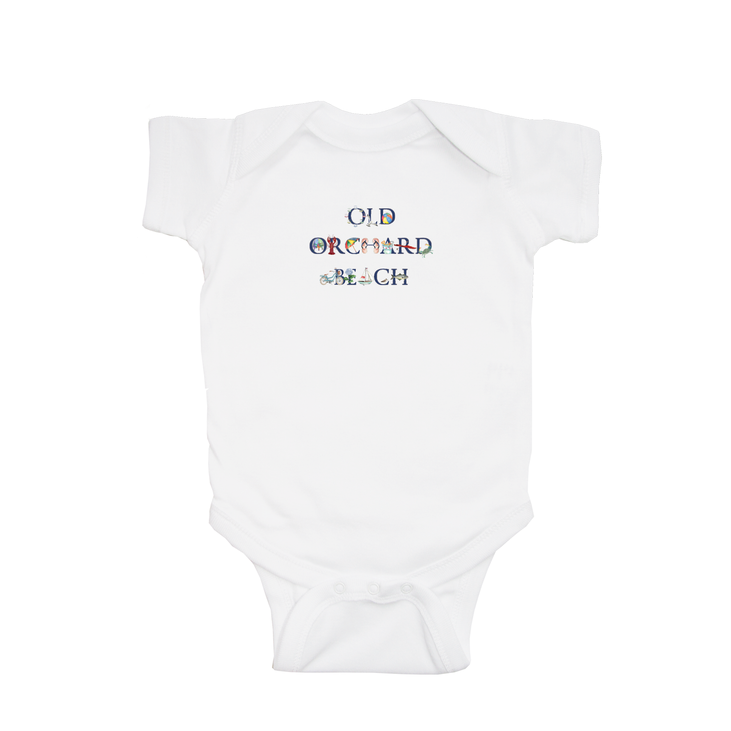 old orchard beach baby snap up short sleeve