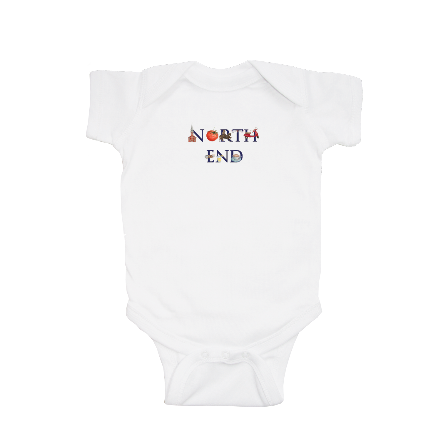 north end baby snap up short sleeve