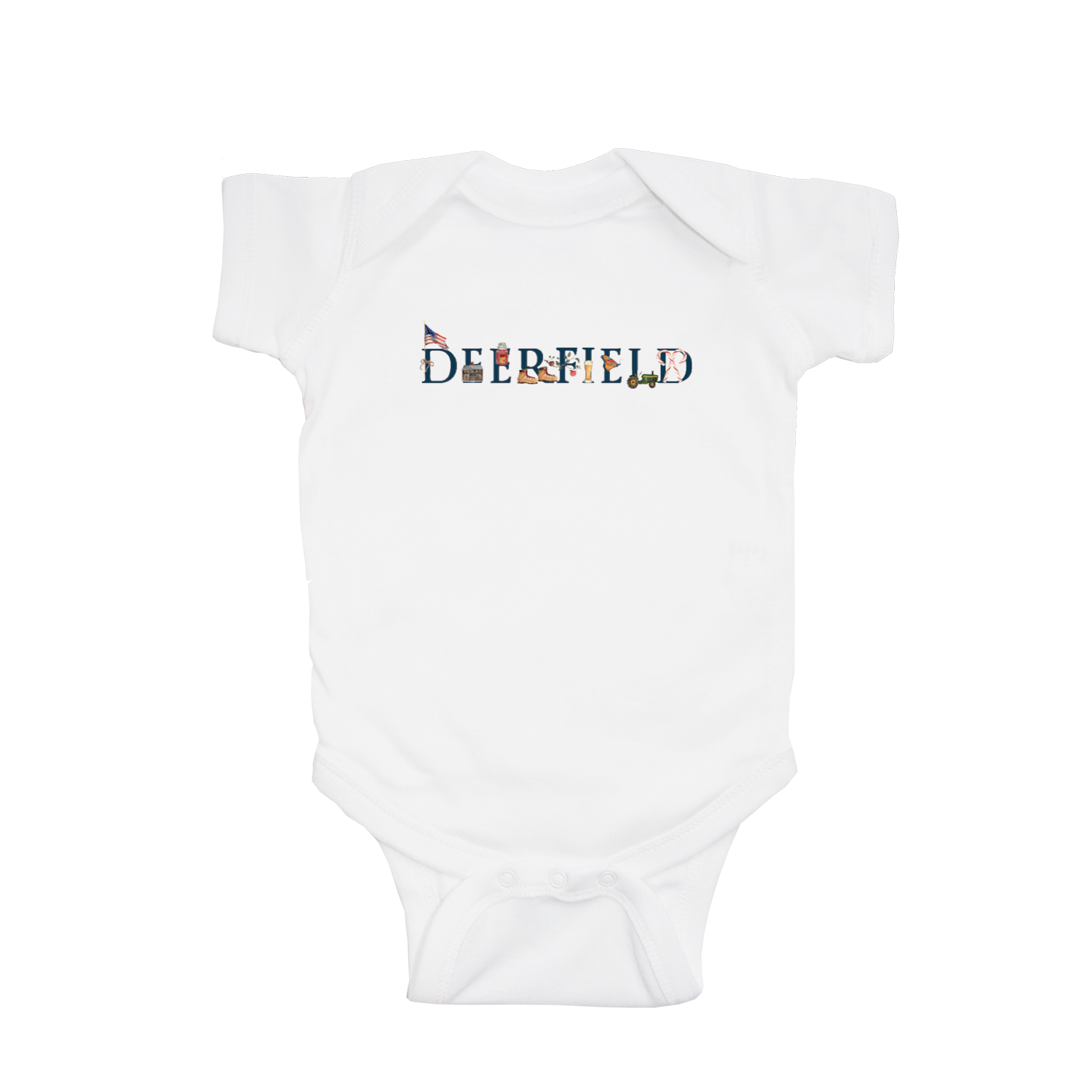 deerfield baby snap up short sleeve