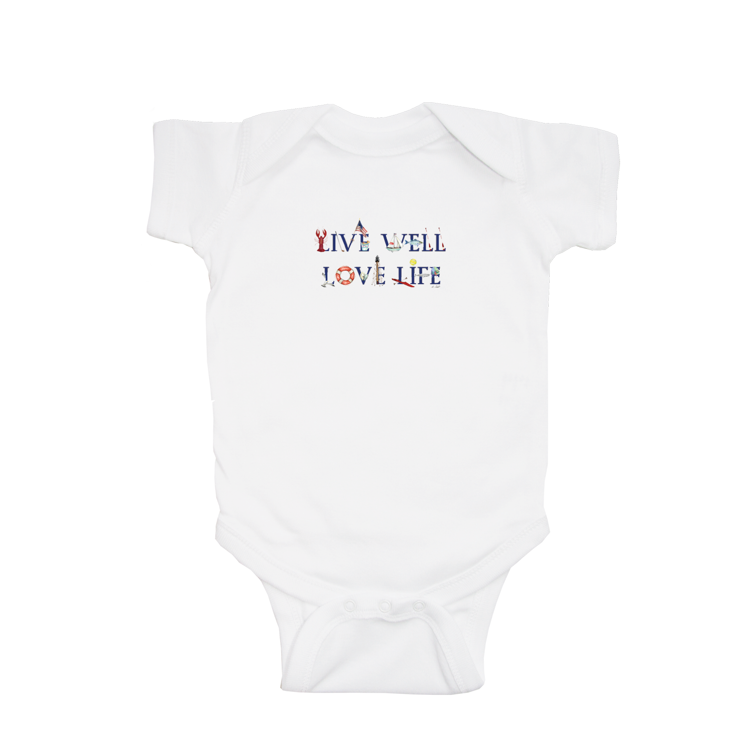 live well love life baby snap up short sleeve