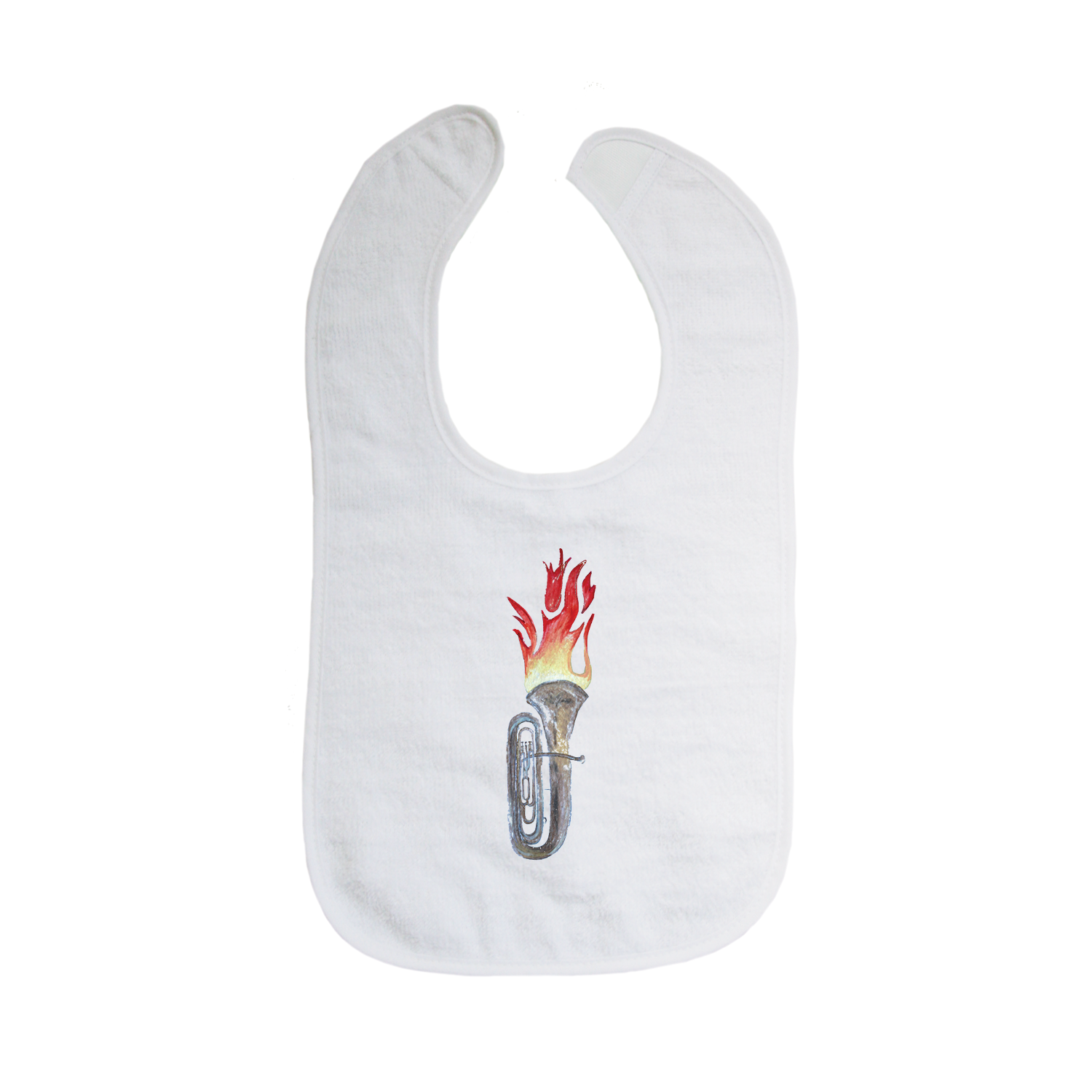 flaming tuba bib