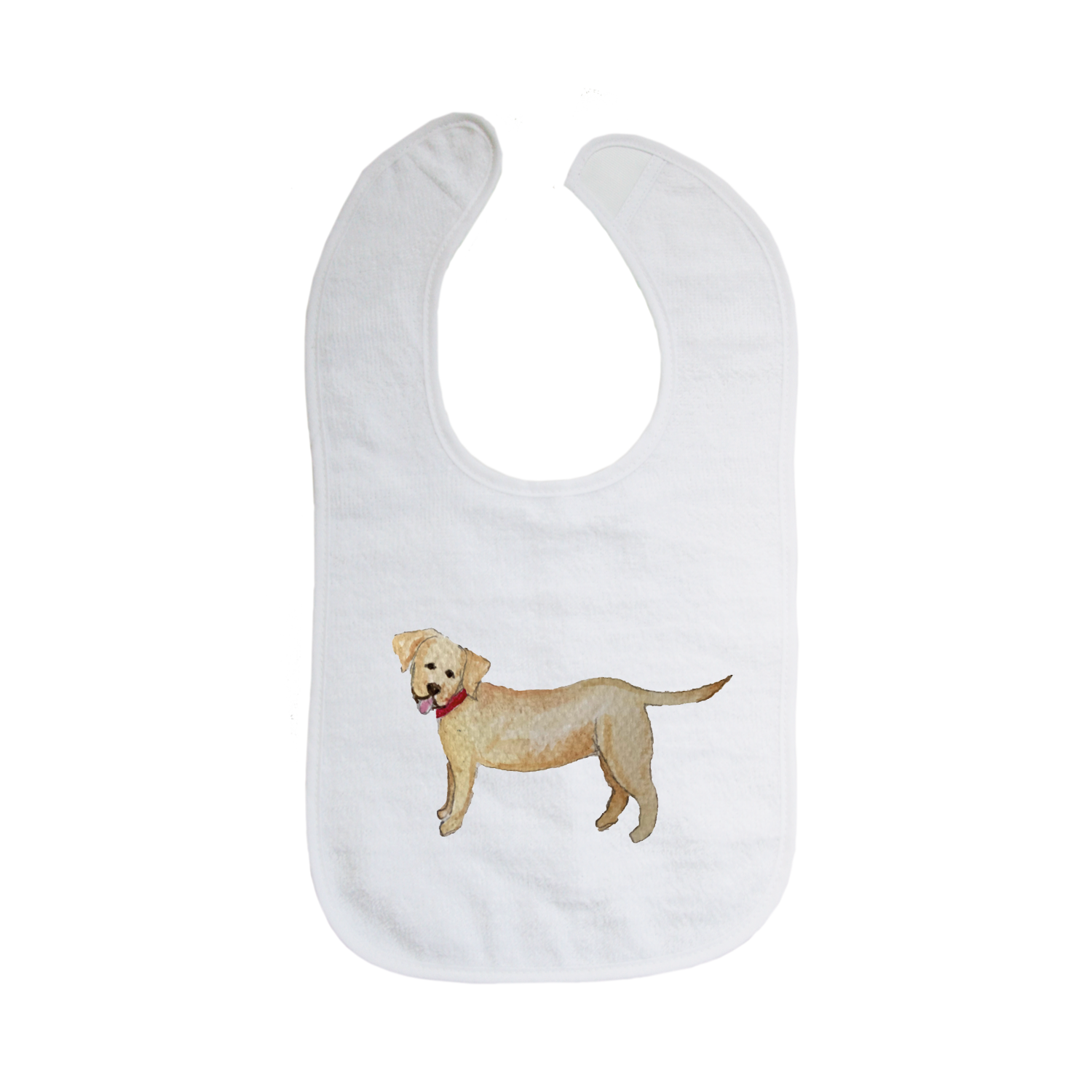 yellow lab standing bib