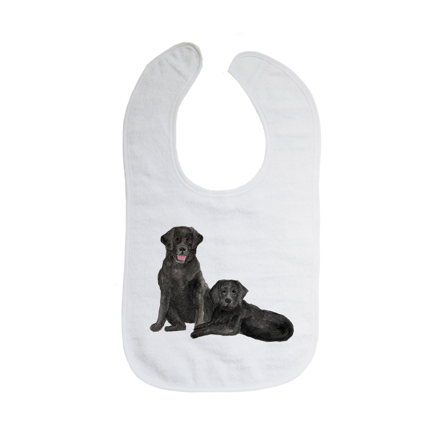 two black labs bib