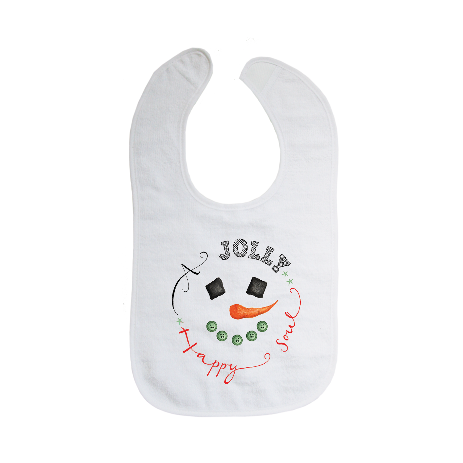 jolly snowman bib