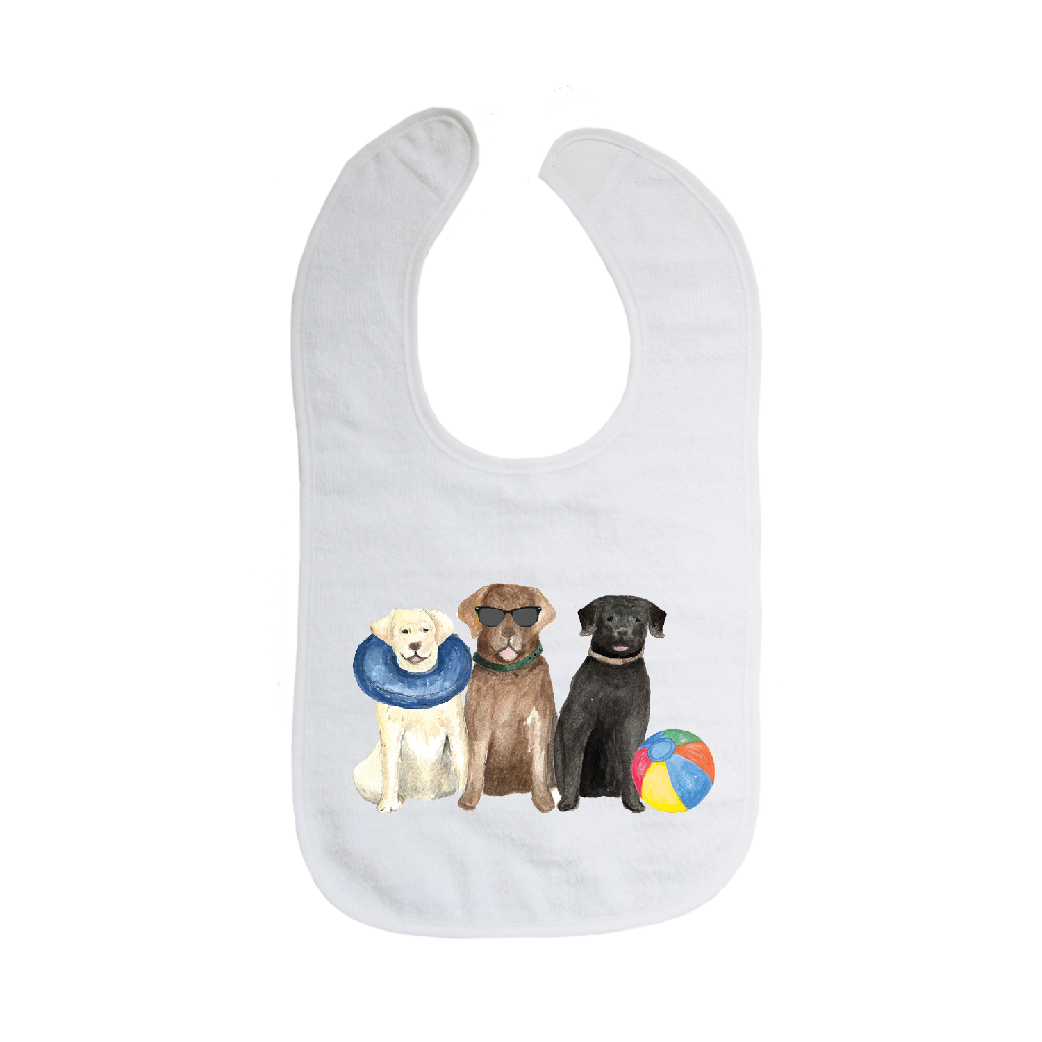 three labs summer bib