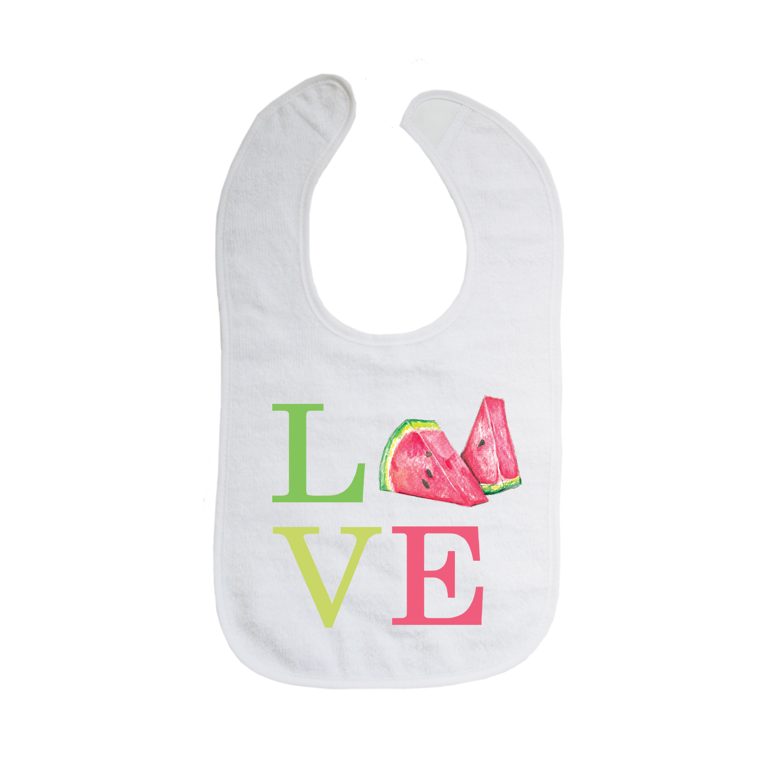 love watermelon bib