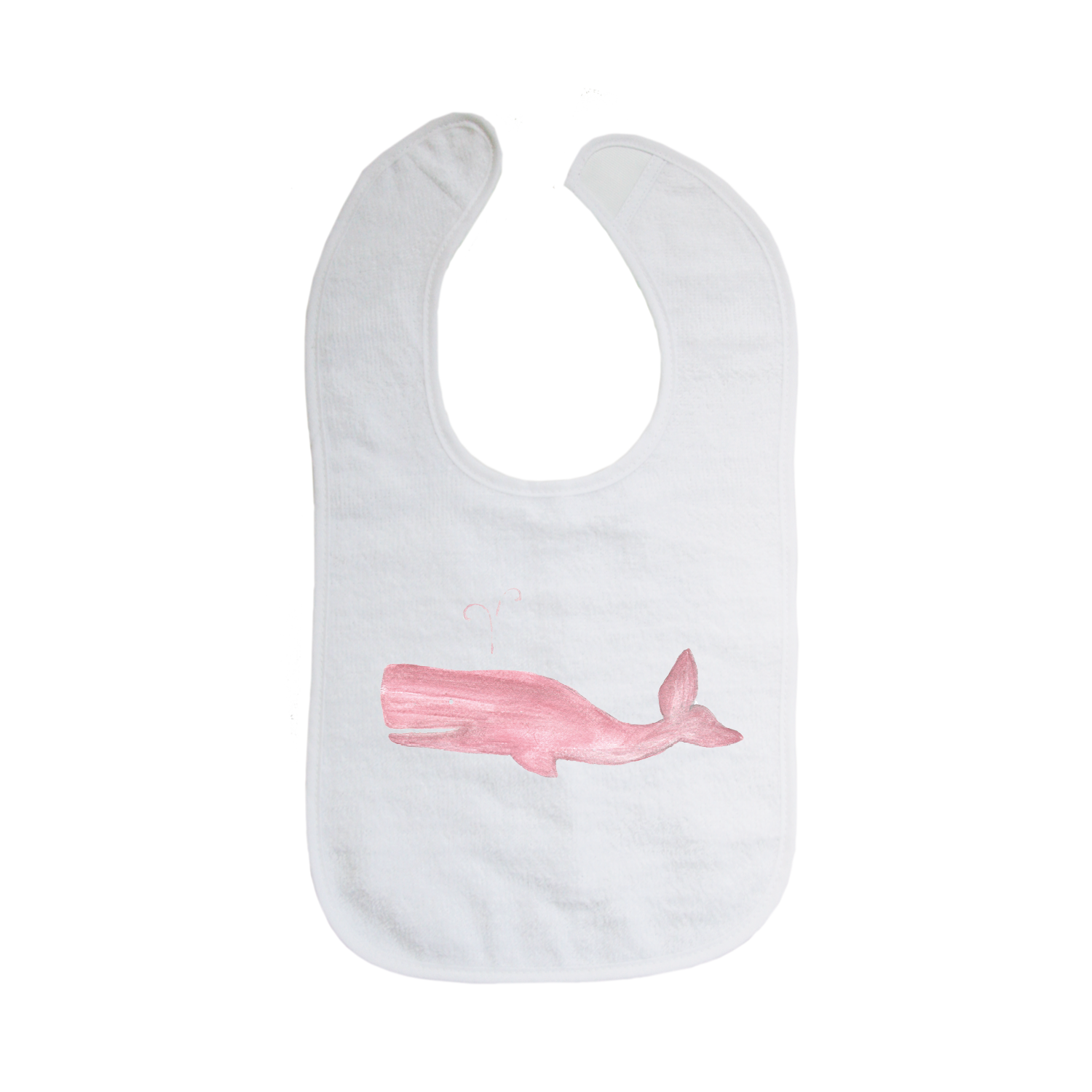 pink whale bib