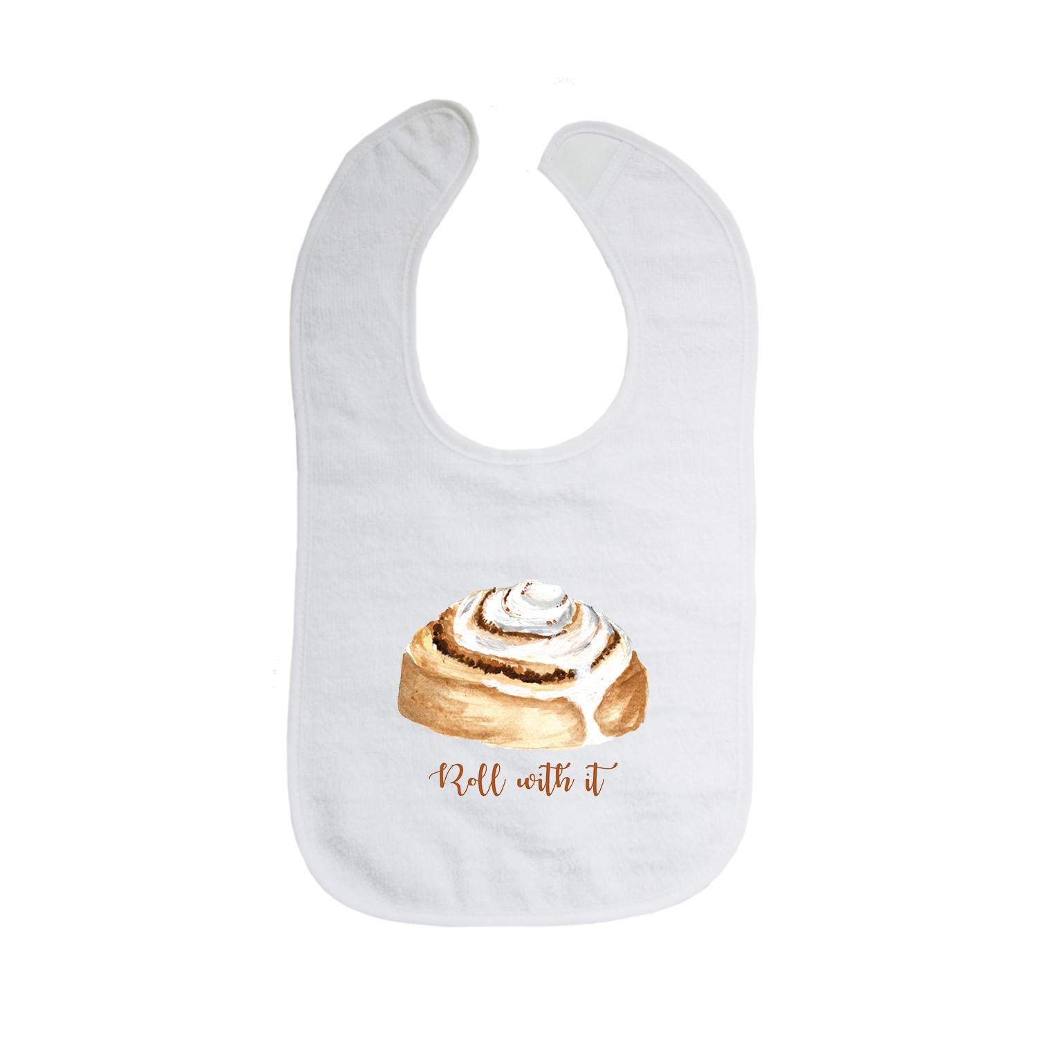 roll with it cinnamon bun bib