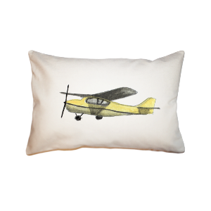 yellow airplane  small accent pillow