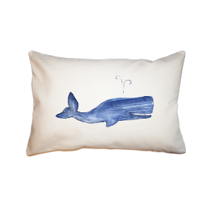 blue whale  small accent pillow