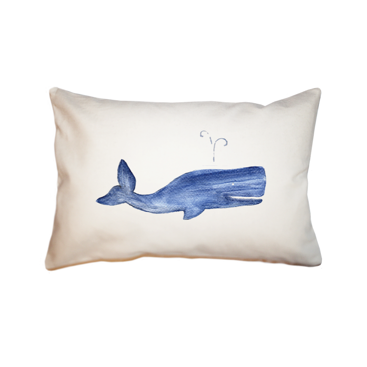 blue whale large rectangle pillow