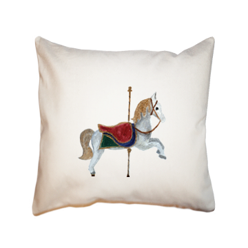 carousel horse square pillow