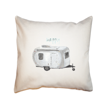 happy camper square pillow