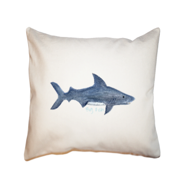 big fish shark square pillow