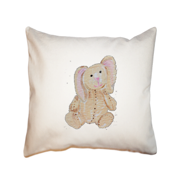 stuffed bunny square pillow