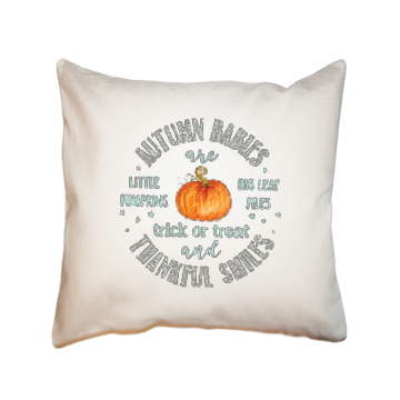 autumn baby square pillow