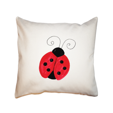 lady bug square pillow