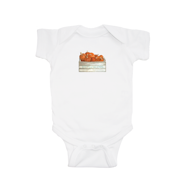 pumpkins in crate baby snap up short sleeve