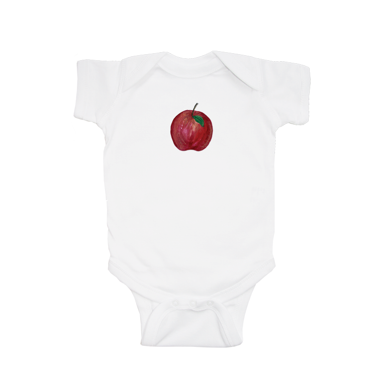 mcintosh apple baby snap up short sleeve