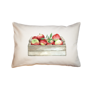 apples in crate  small accent pillow