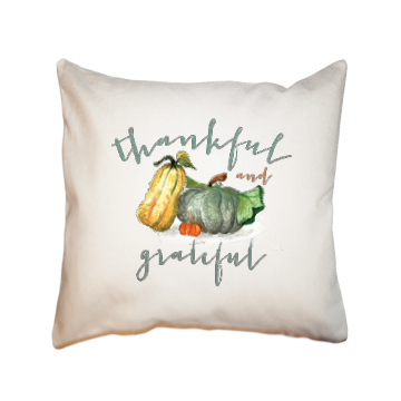 thankful grateful square pillow