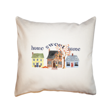 fall houses home sweet home square pillow