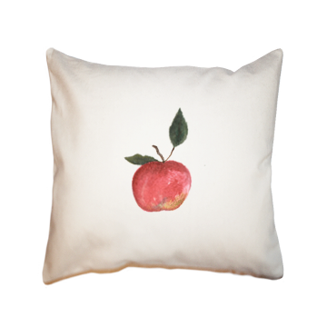 apple with leaf square pillow