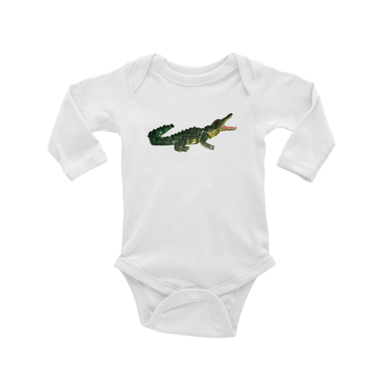 alligator baby snap up long sleeve