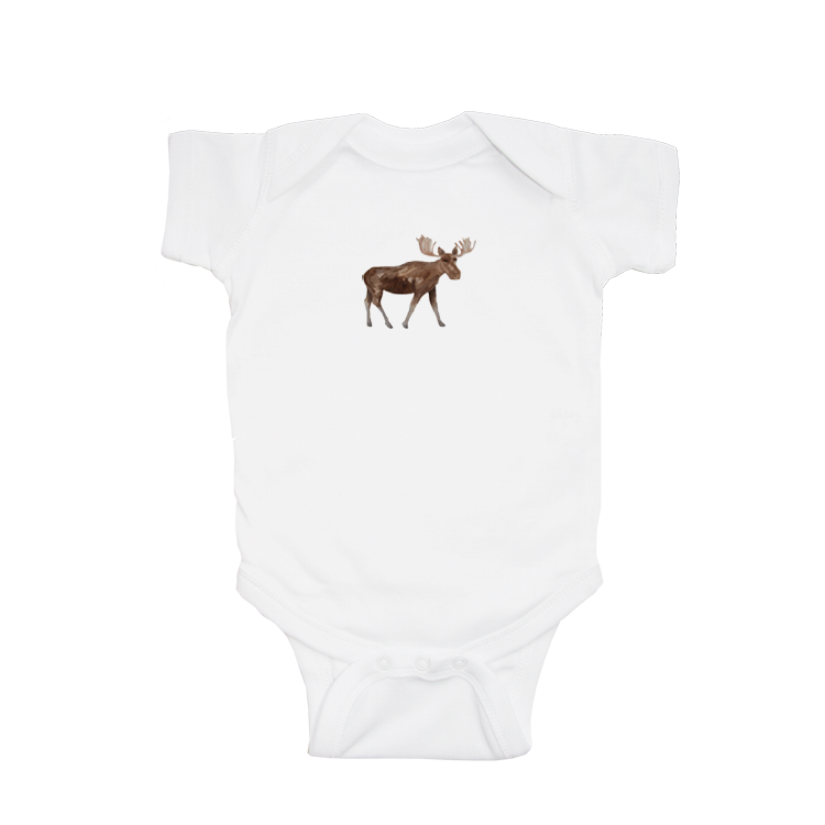 moose baby snap up short sleeve