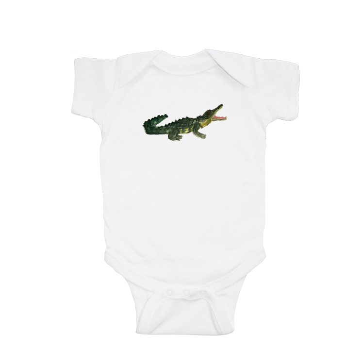 alligator baby snap up short sleeve