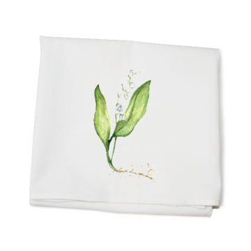 lily of the valley flour sack towel