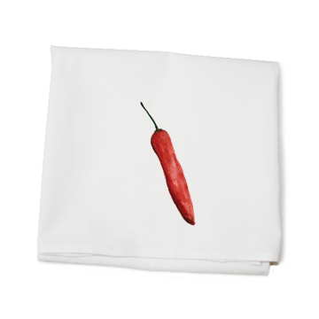 red chili pepper flour sack towel