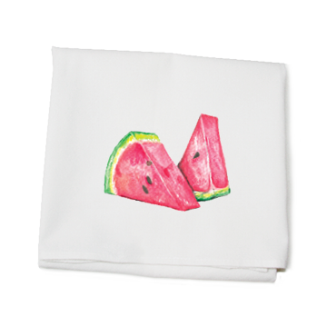 watermelon slices flour sack towel
