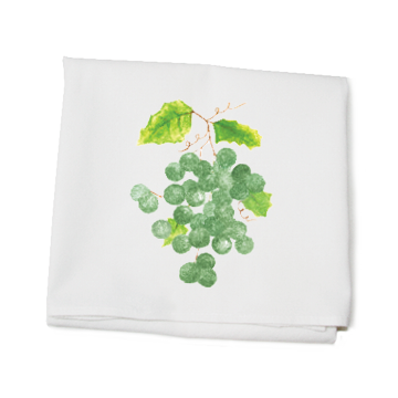 green grapes flour sack towel