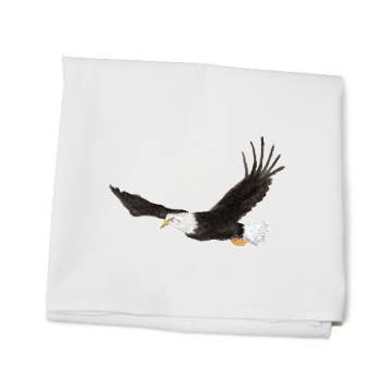 eagle in flight flour sack towel
