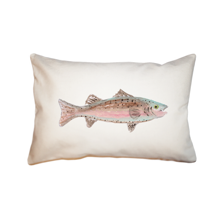 rainbow trout large rectangle pillow
