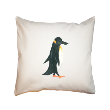 penguin walking square pillow