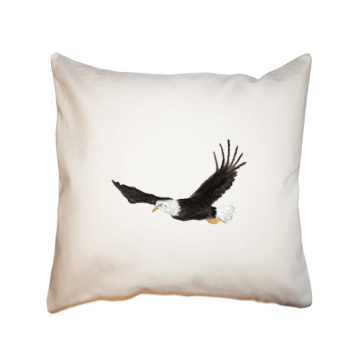 eagle in flight square pillow